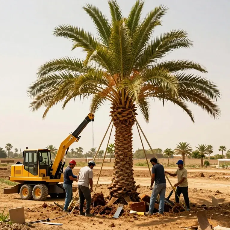 جابجایی درخت نخل